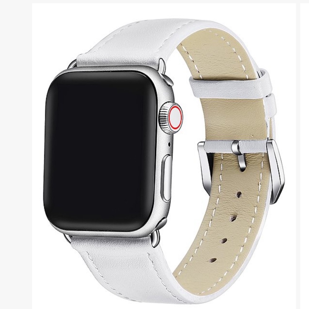 Apple Watch white leather band